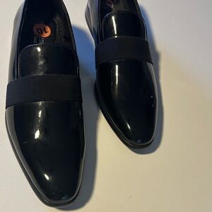 Van Heusen Glossy Black Slip-On Loafers